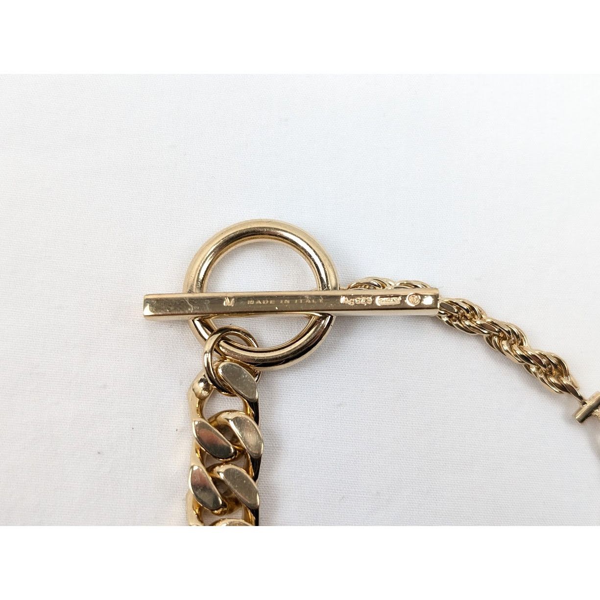 Bottega Veneta o1rshd1 Size:M / Gold Finish Sterling Silver Bracelet Yellow Size ONE SIZE - 3 Thumbnail