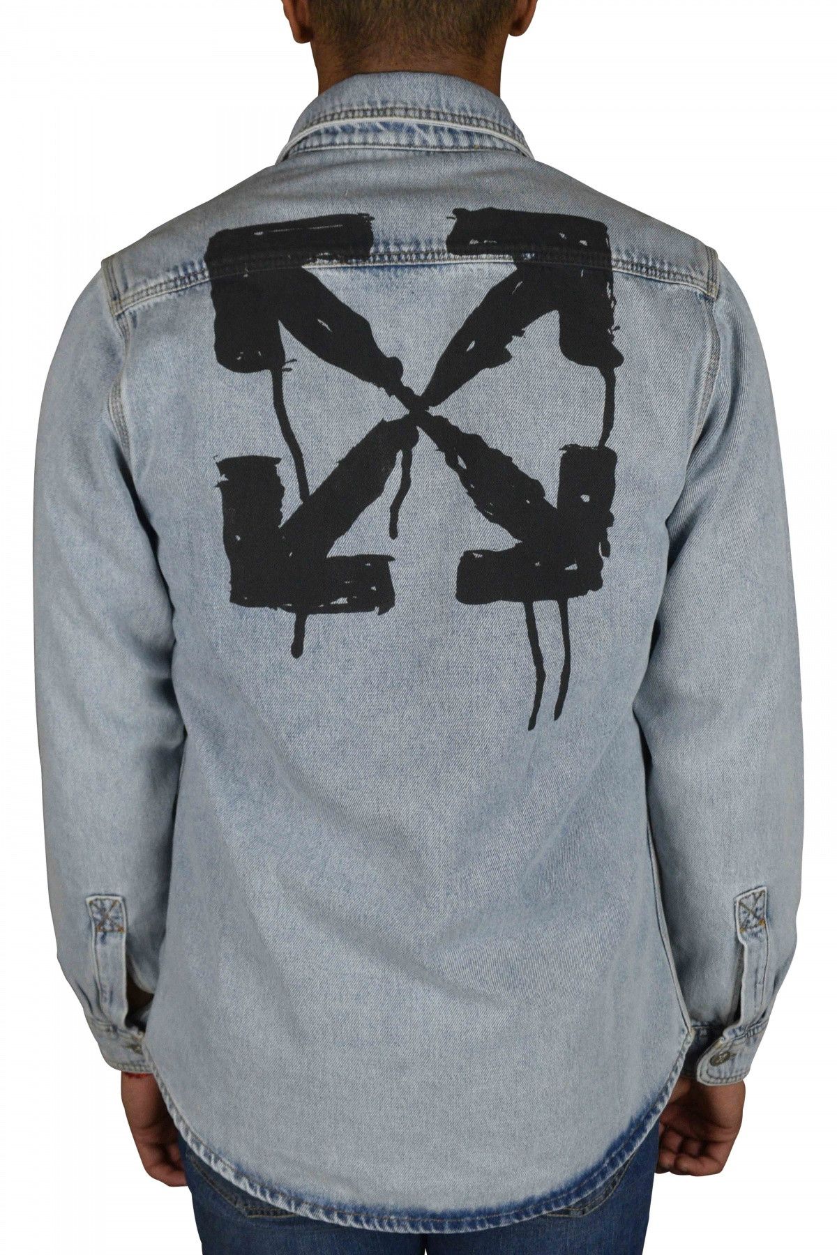 Off-White Off-White Black Arrow Motif Iconic Logo Denim Jacket Size US XL / EU 56 / 4 - 5 Thumbnail
