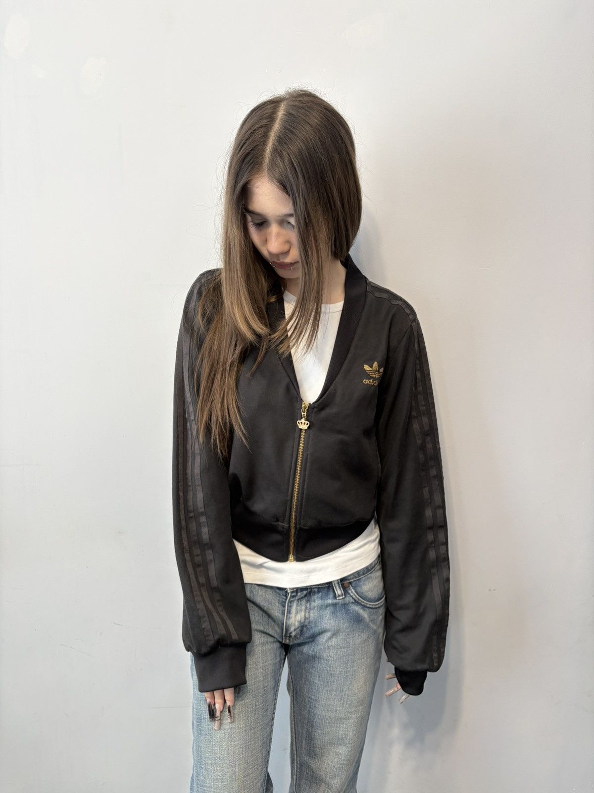 Adidas RARE Vintage Adidas Y2K Crown Oversized Zip Hoodie Size M / US 6-8 / IT 42-44 - 2 Thumbnail