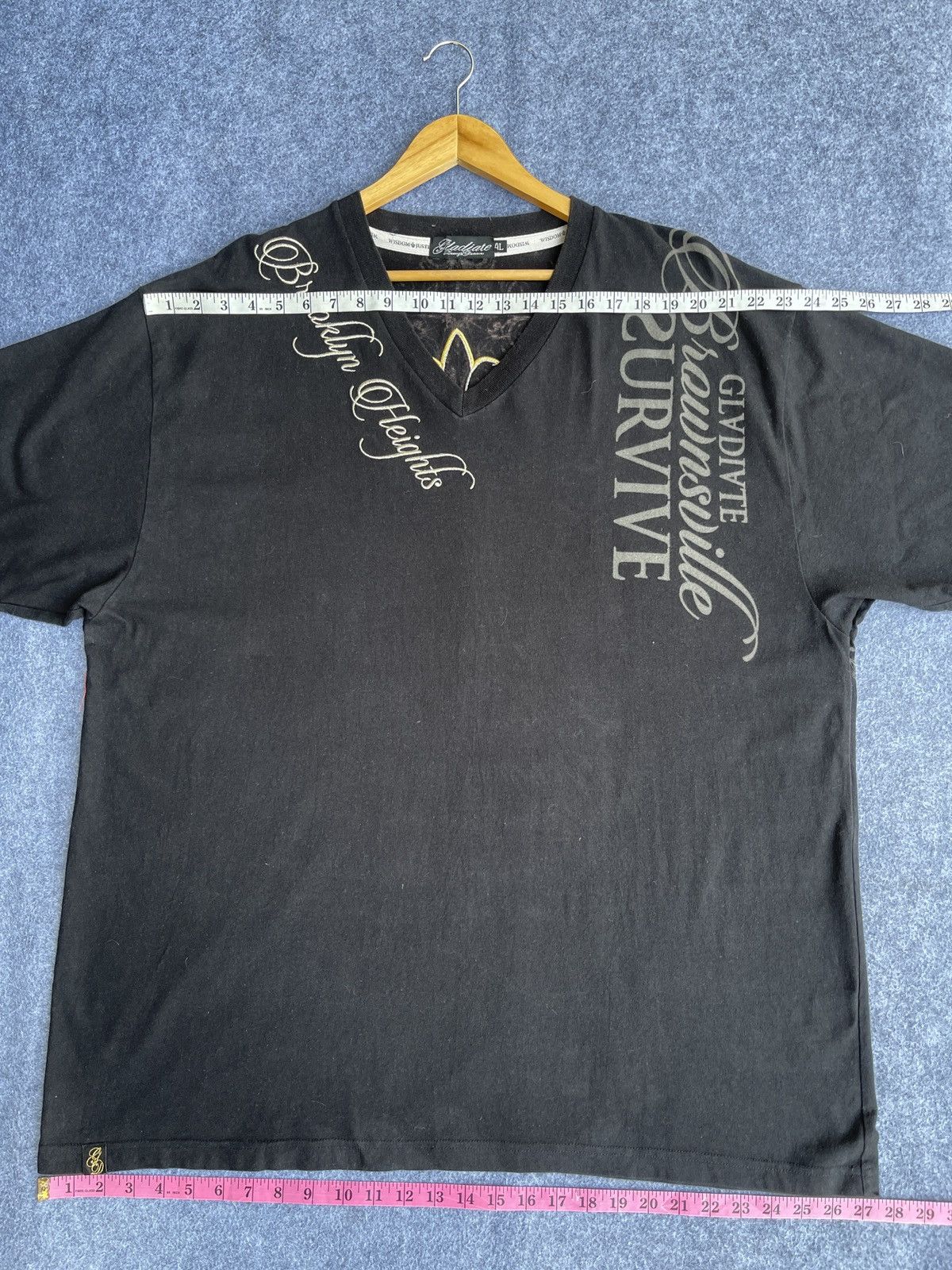 The Unbranded Brand Last Drop🔥Broklyn Heights Like Design CHROME HEART T Shirt Size US XXL / EU 58 / 5 - 14 Thumbnail