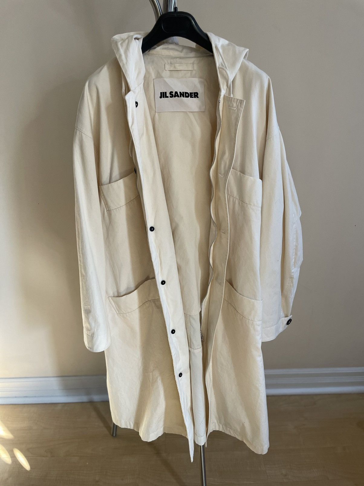 Jil Sander Jil Sander White Hooded Parka Size US XL / EU 56 / 4 - 3 Thumbnail