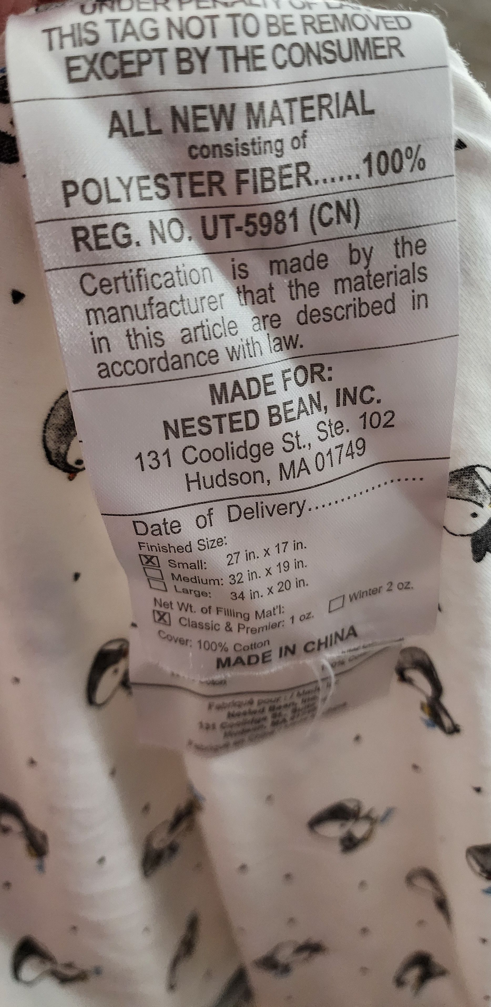 Other Nested Bean Baby Zen Sack Premier Penguin Sleep S 0-6 Months Size ONE SIZE - 3 Thumbnail
