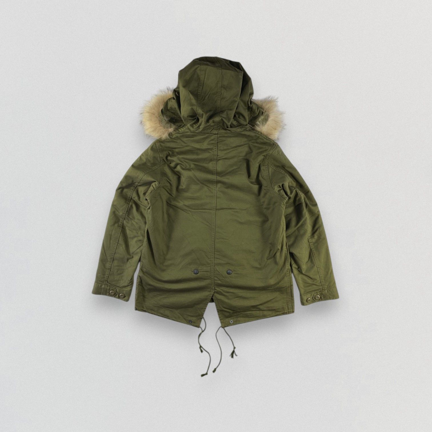 Japanese Brand Journal Standard Faux Fur Hooded Heavy Jacket Coat Parkas Size US L / EU 52-54 / 3 - 3 Thumbnail