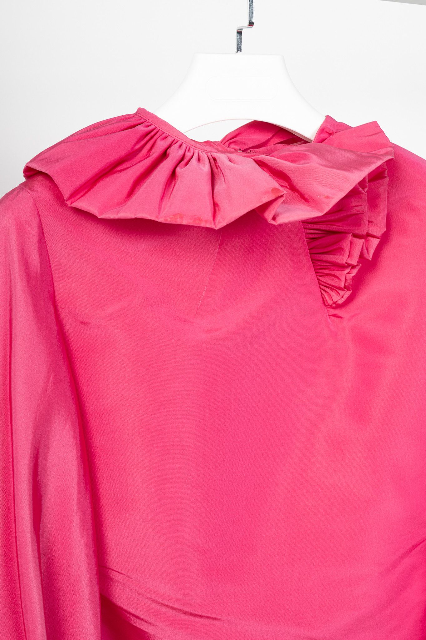 Other Greta Constantine Ofelia Pink Silk-Taffeta Ruffle Blouse Size S / US 4 / IT 40 - 4 Thumbnail
