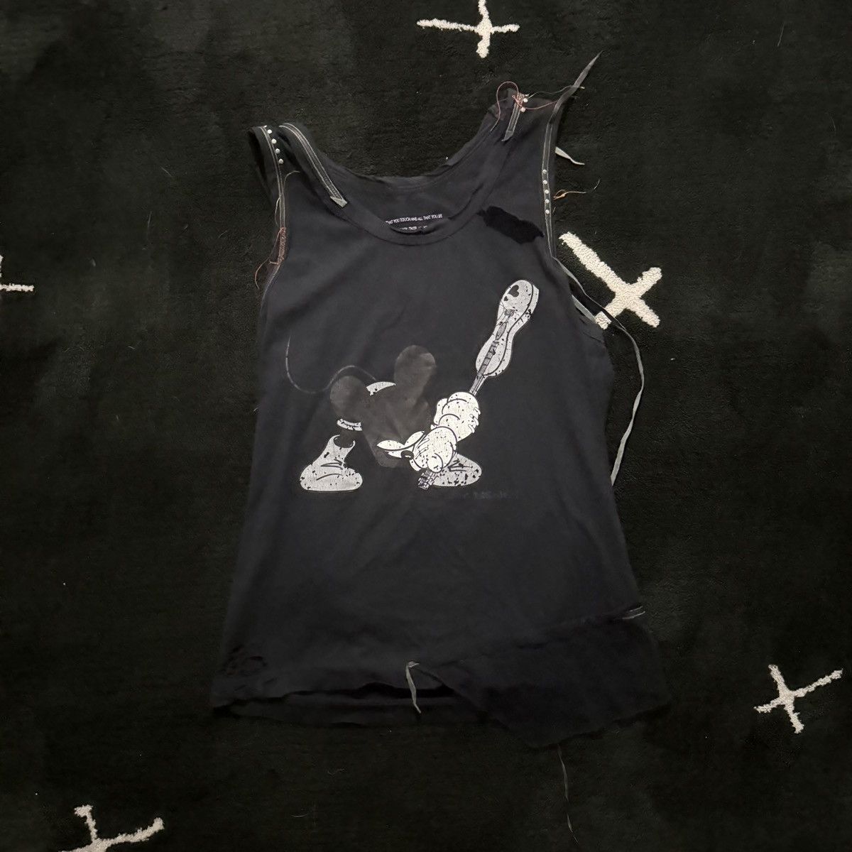 Roen SS00 - "Mickey Mouse Scab" Tank Top Size US M / EU 48-50 / 2 - 1 Thumbnail