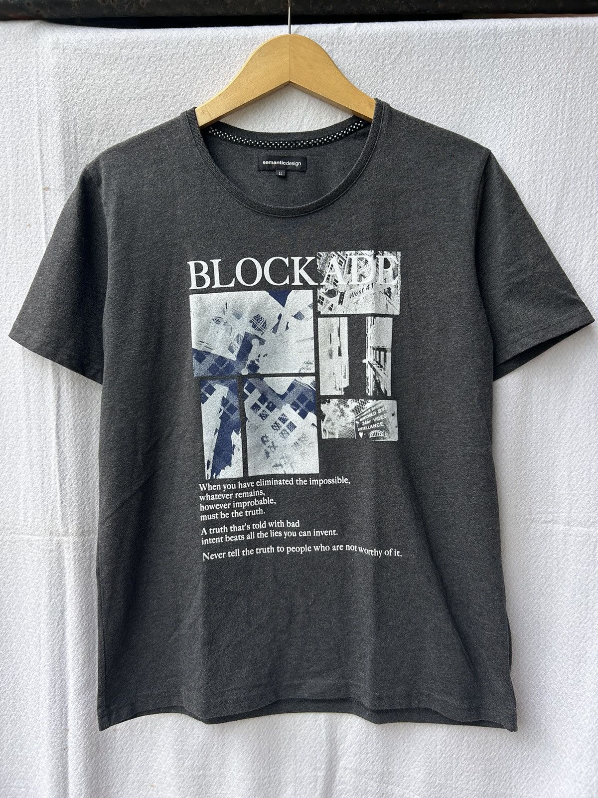 semanticdesign Semantic Design Blockade Photos Poem Tees Shirt Size US M / EU 48-50 / 2 - 1 Thumbnail