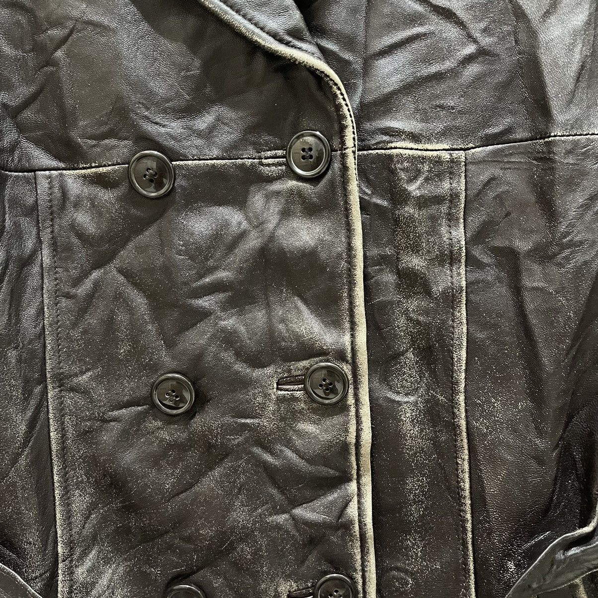 Genuine Leather × Vintage Vintage Rang Musee Genuine Leather Button Jacket Size S / US 4 / IT 40 - 10 Thumbnail