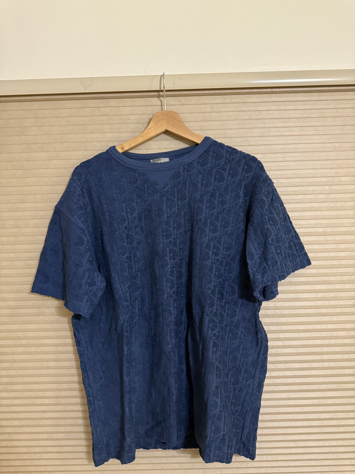 Dior Christian Dior Blue Towel Short Sleeve Size US M / EU 48-50 / 2 - 1 Thumbnail