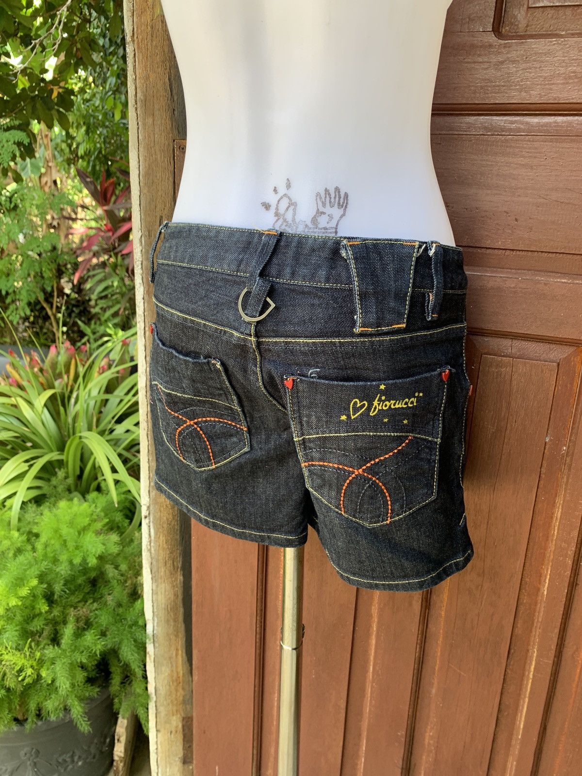 Fiorucci y2k Fiorucci Italy Angel Poem Cute Pop Wings Jeans Shorts Size 28" / US 6 / IT 42 - 3 Thumbnail