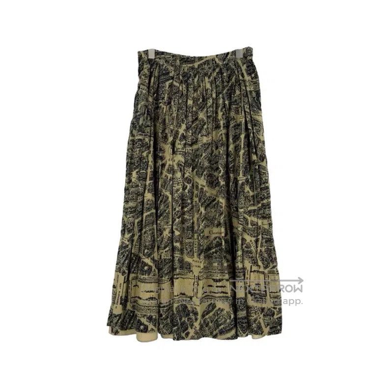 Dior Dior Khaki Paris map cotton skirt Size 26" / US 2 / IT 38 - 2 Thumbnail