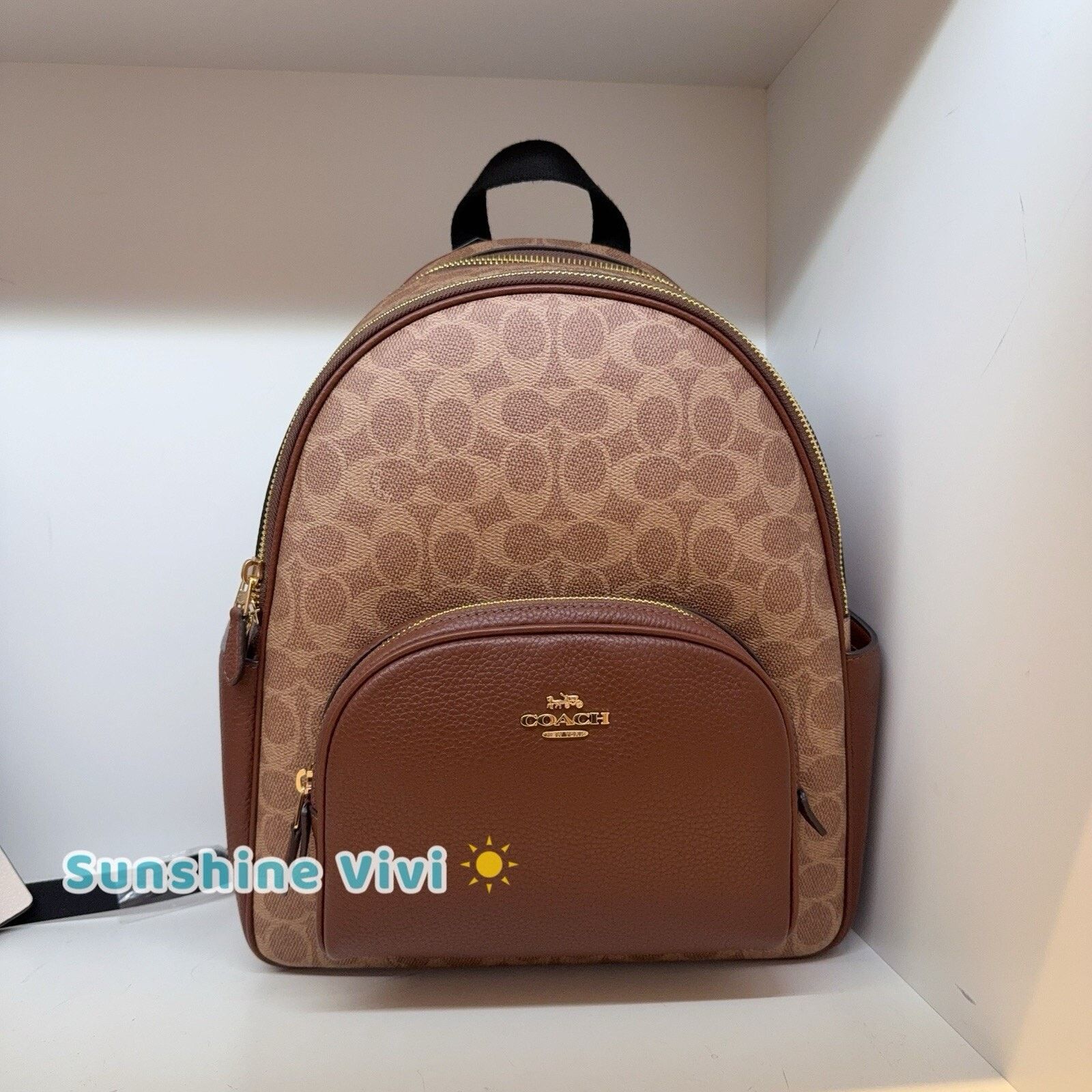 Coach NWT Coach Court Backpack Canvas CZ176 Gold/Tan/Brown Size ONE SIZE - 1 Thumbnail