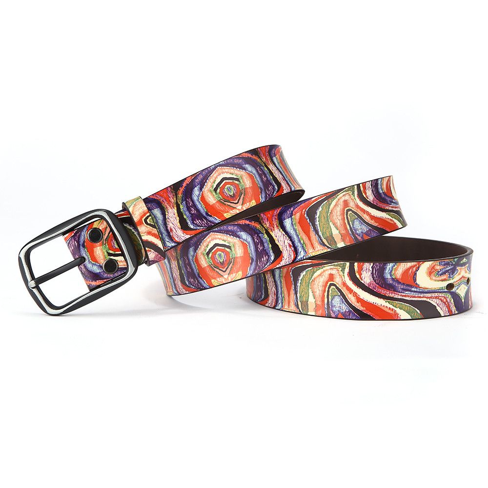 Designer × Vintage Rainbow High Quality Printed Belt Size ONE SIZE - 2 Thumbnail
