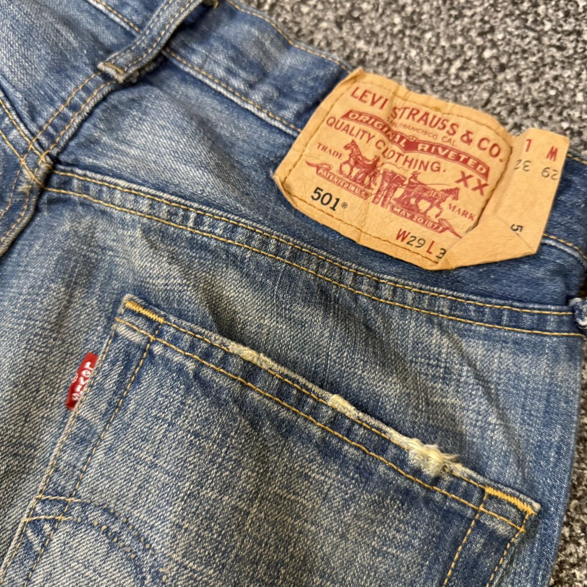 Levi's Vintage Clothing 🔥🇯🇵 Vintage 90s Japanese Levis 501 Distressed Denim Size US 29 - 9 Thumbnail