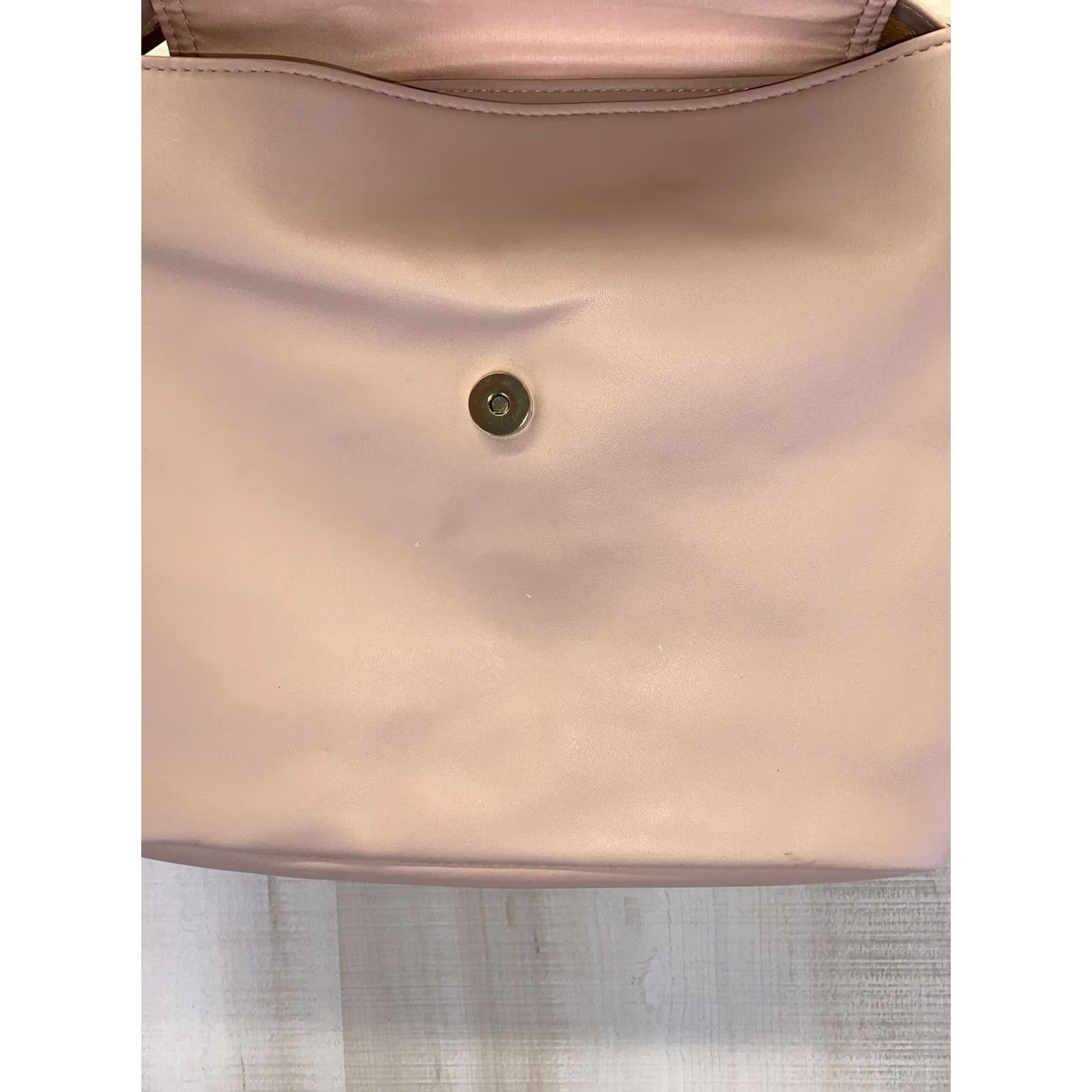 Vintage Womens Faux Leather Blush Pink Purse Satchel Bag Shoulder Bag-6209 Size ONE SIZE - 2 Thumbnail