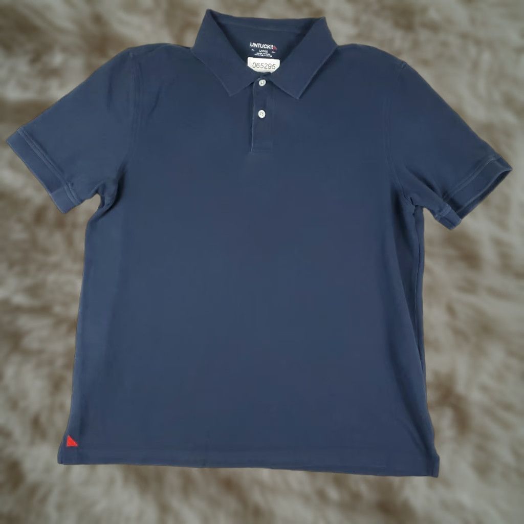 UNTUCKit UNTUCKit Polo Shirt Adult Large Blue Short Sleeve Golf Casual Mens Size US L / EU 52-54 / 3 - 1 Thumbnail