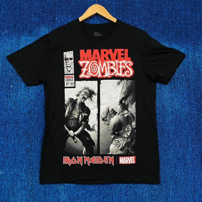 Iron Maiden Iron Maiden x Marvel Zombies Heavy Metal Tee M | Grailed