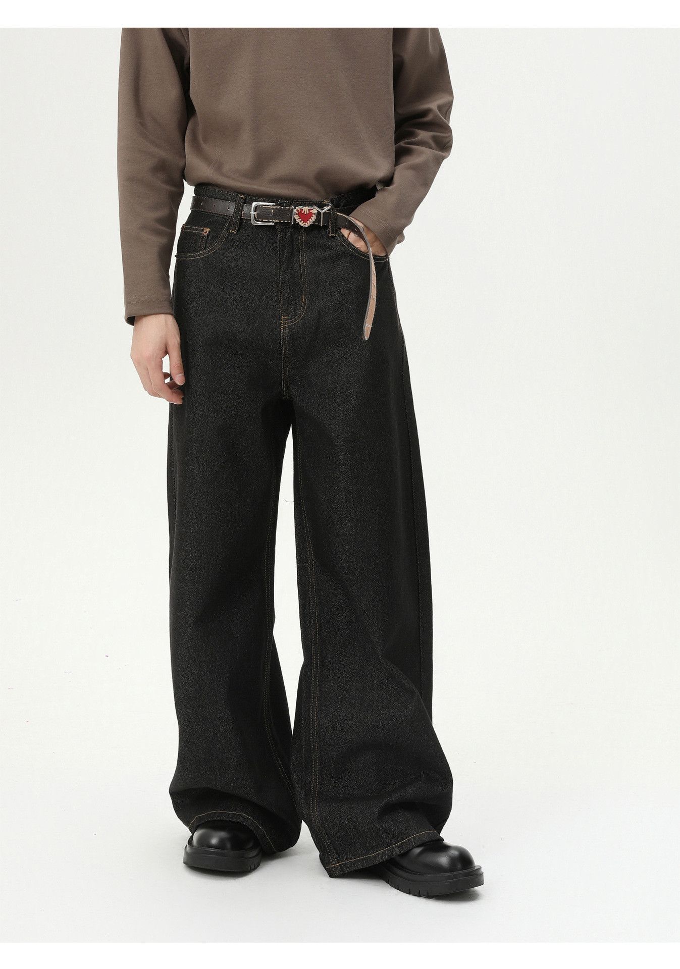 Japanese Brand Retro vibe casual straight leg wide-leg loose jeans Size US 32 / EU 48 - 2 Thumbnail