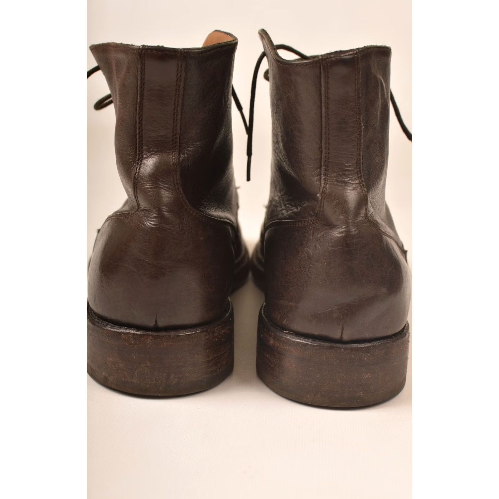 Barracuda Barracuda Brown Leather Combat Boots 3276 Made in Italy Size 45 Mens Leather Boots Brown 3276 Italy Used 11 EU 45 Size US 11 / EU 44 - 4 Thumbnail