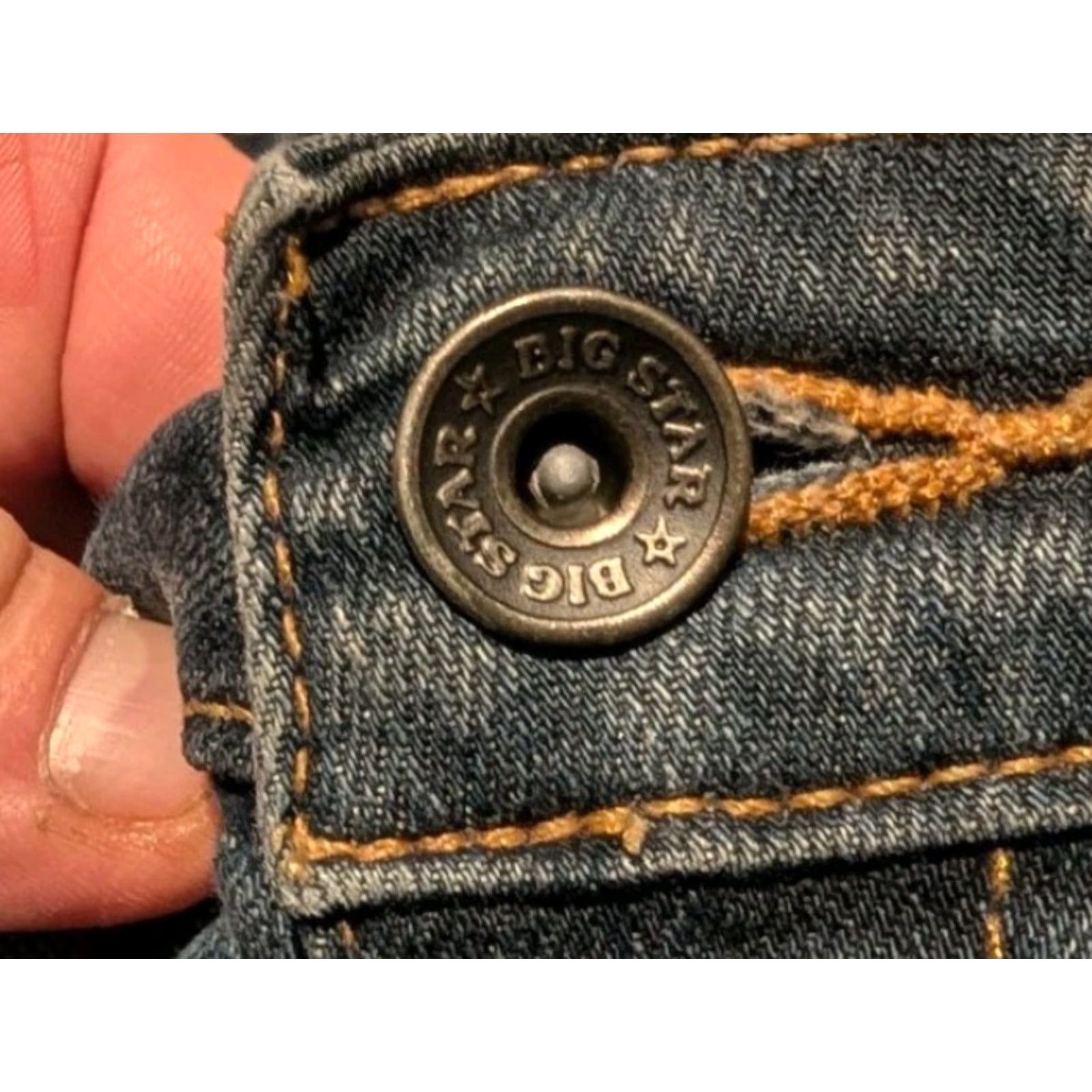 Denime BIG STAR Denim Women’s Size 29 Medium Blue Wash Alex Mid Rise Skinny Jeans 30x31 Size 29" - 5 Thumbnail