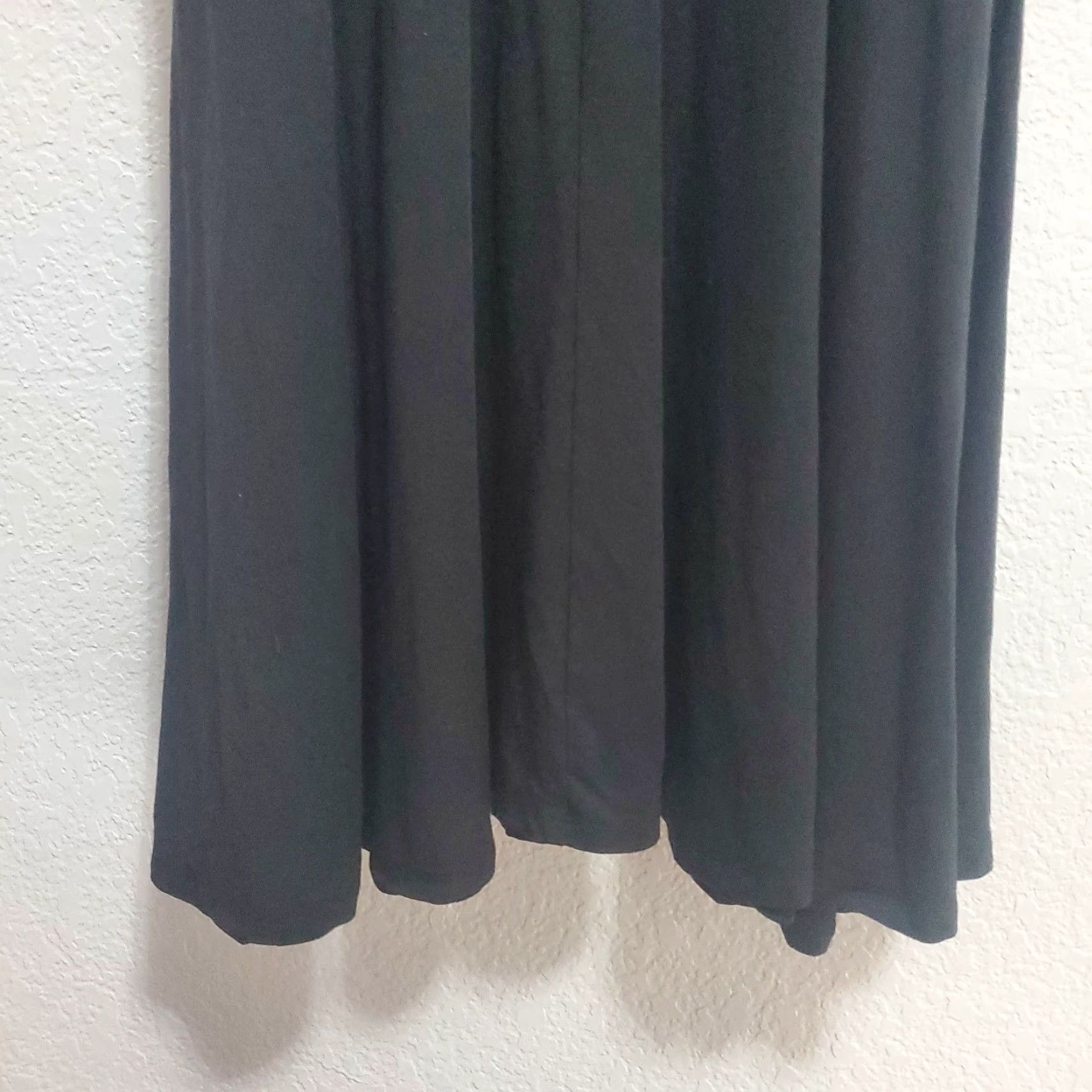 Quince Quince Dress Women XS Black Midi Sleeveless Jersey Lyocell Spandex Pockets Minimalist Fit & Flare Tank Sundress Size XS / US 0-2 / IT 36-38 - 6 Thumbnail