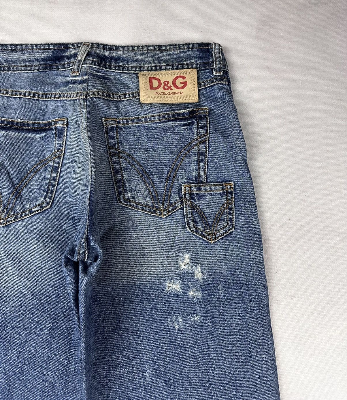 Designer × Dolce & Gabbana Avant Garde Y2k Denim Dolce & Gabbana (D&G) Vintage Classic Size 28" / US 6 / IT 42 - 4 Thumbnail
