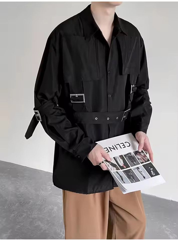 Other Punk Hip Hop Techwear Style Long Sleeve Cargo Shirt Size US XL / EU 56 / 4 - 8 Thumbnail