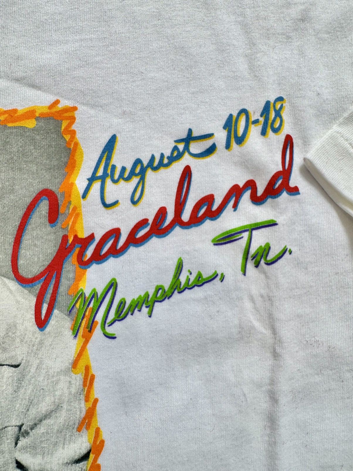 Band Tees × Vintage 1996 Elvis Presley Graceland Memphis 90’s Vintage T-Shirt Size US XL / EU 56 / 4 - 4 Thumbnail
