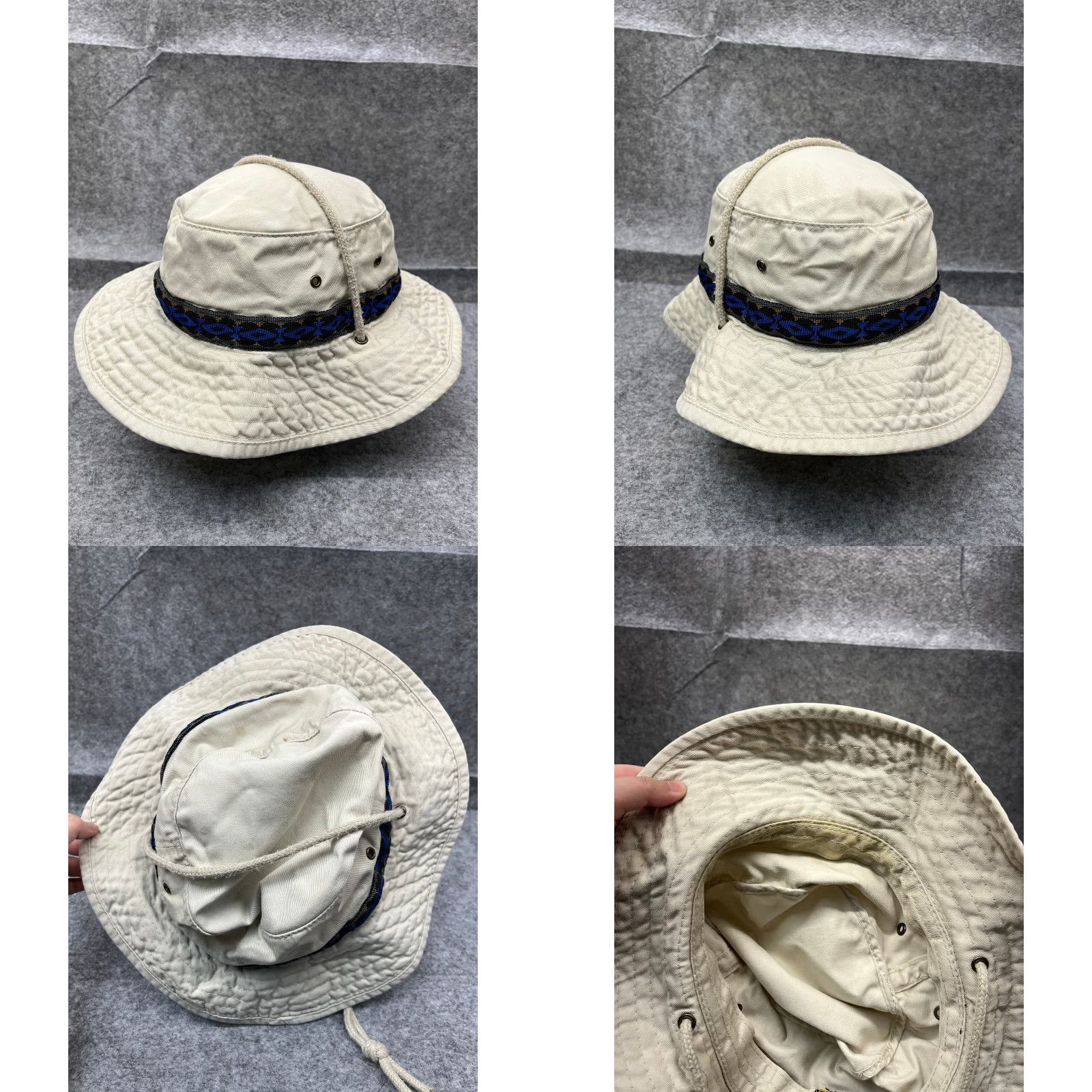 Vintage Dorfman Pacific Bucket Hat Adult Large Ivory 100% Cotton Sun Knit Cotton Hat Bucket Hat Camping Fish Hunting Logo Adjustable Lightweight Men Size ONE SIZE - 8 Thumbnail