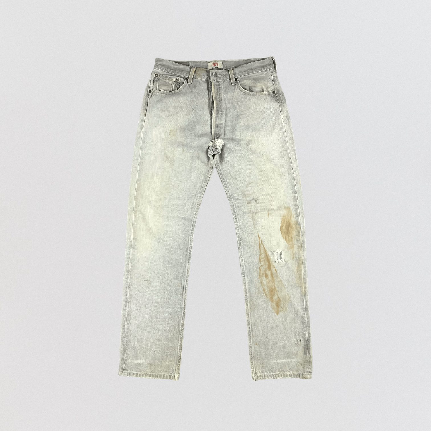 Levi's Vintage Ash Gray Levis 501 Jeans-JM2687 Size US 33 - 1 Thumbnail