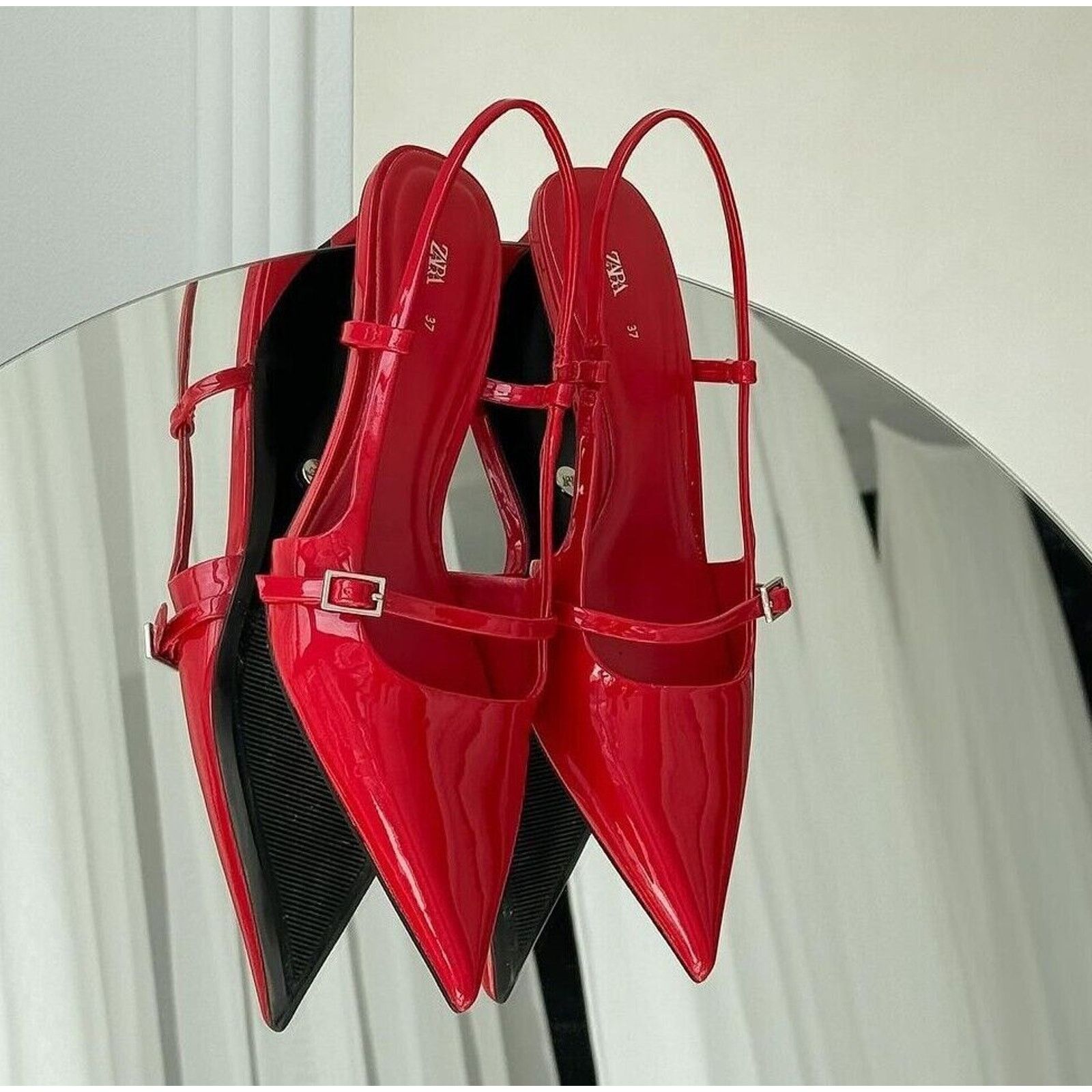 Zara ZARA Red Kitten Heels NWT Size US 7.5 / IT 37.5 - 15 Thumbnail