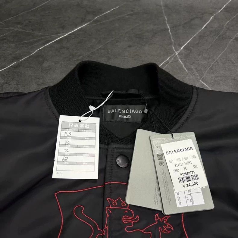 Balenciaga Manchester United Lion Embroidered Bomber Jacke