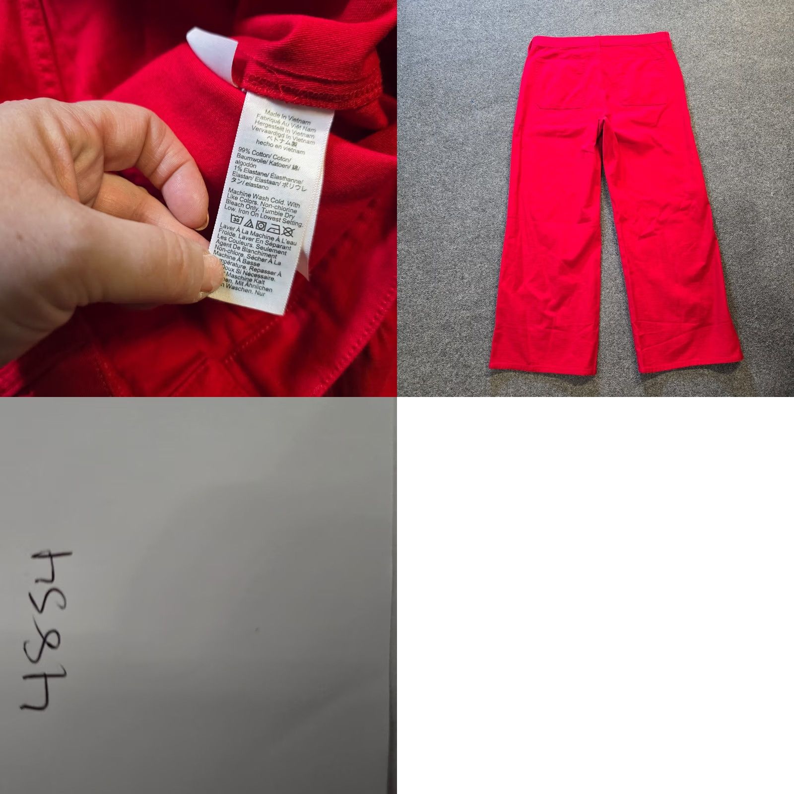 J.Crew J.CREW Jeans Womens Size 31 Red Wide-Leg Denim Pockets Casual Classic Preppy Shirt? Size 24" / US 00 / IT 34 - 8 Thumbnail