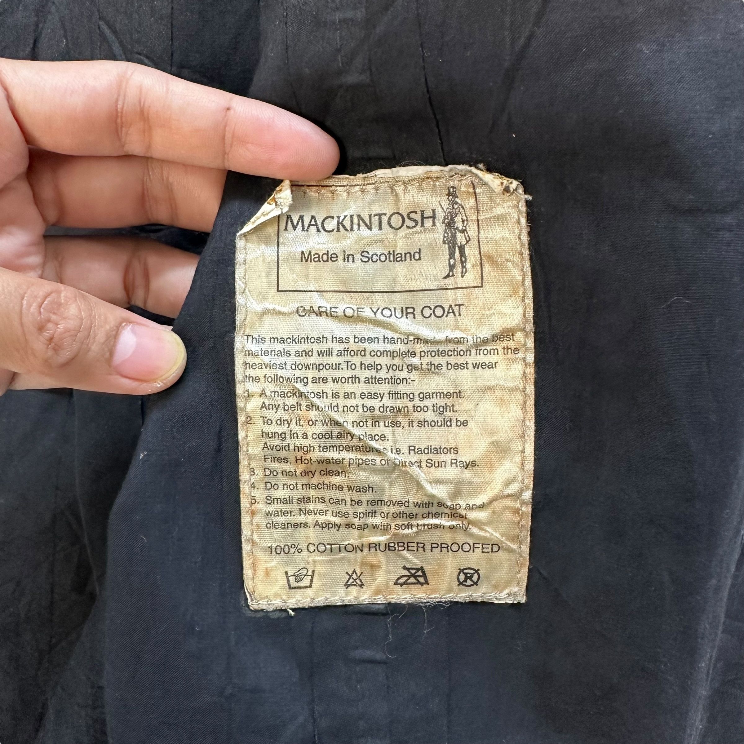 Mackintosh Mackintosh Genuine Handmade Cotton Rubber Overcoat #A7-0175 Size XS / US 0-2 / IT 36-38 - 8 Thumbnail