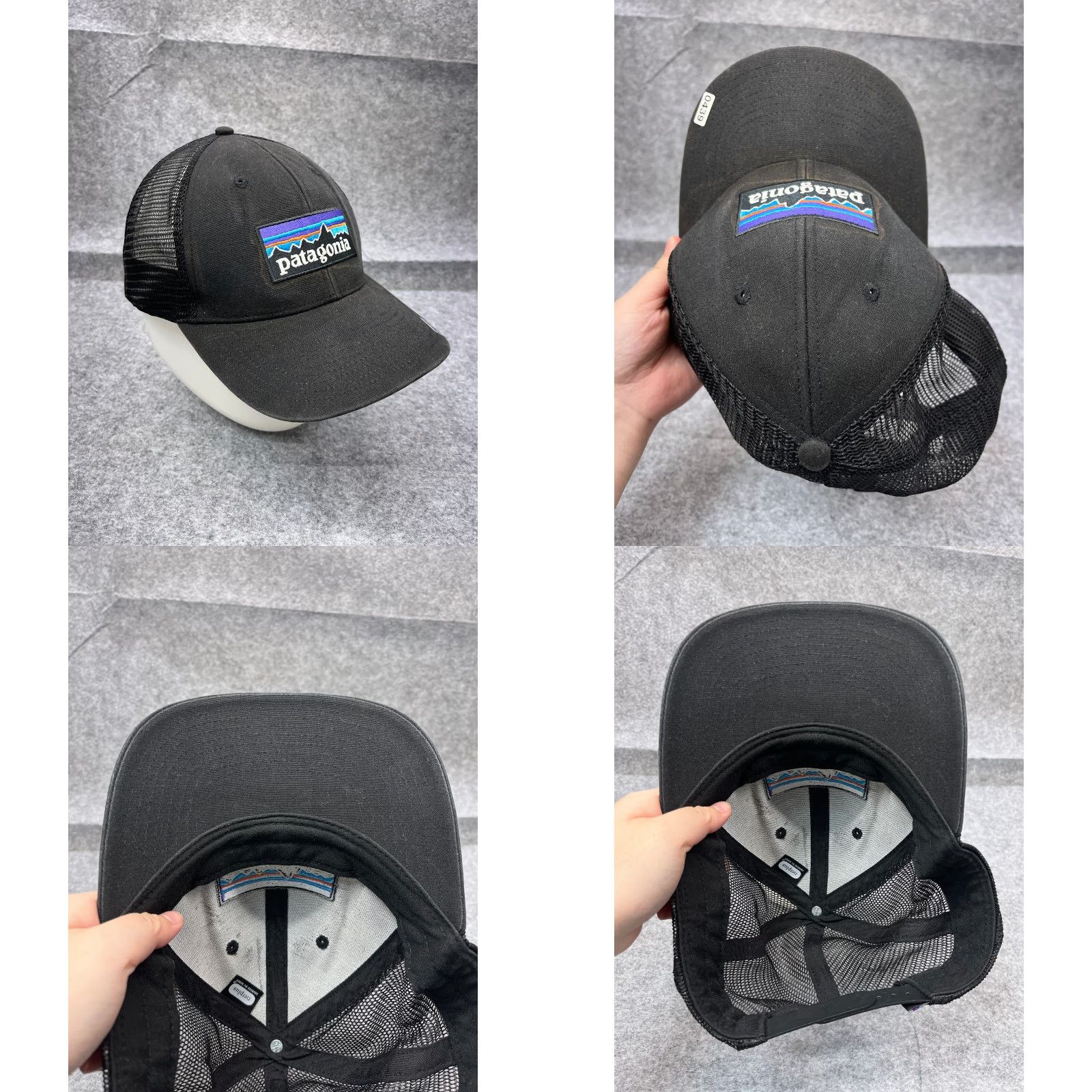 Patagonia VINTAGE Patagonia Hat Cap Snap Back Adult One Size Black Cotton Polyester Trucker Camp Fish Outdoor Sports Camp Hats Mens Size ONE SIZE - 8 Thumbnail