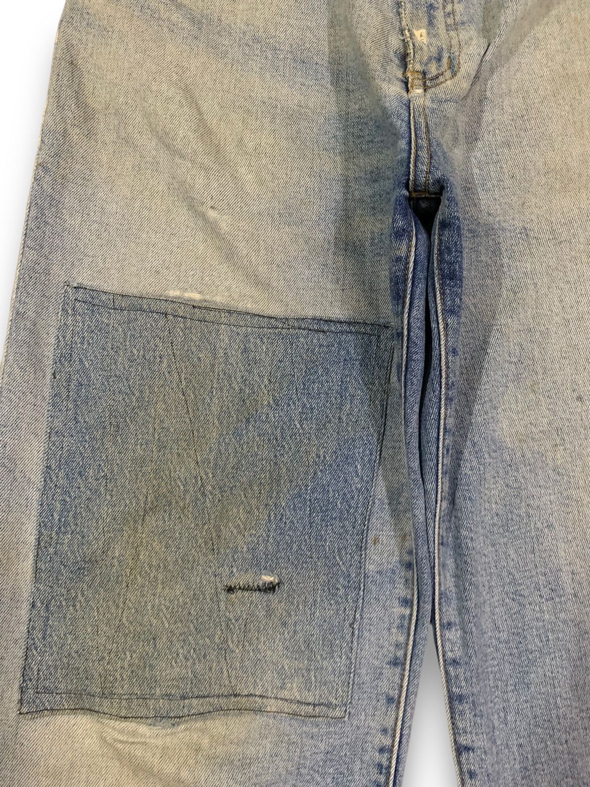 Polo Ralph Lauren × RRL Ralph Lauren Vintage Polo Club Baggy Rusty Mud Washed Patches Jeans Size US 31 - 8 Thumbnail