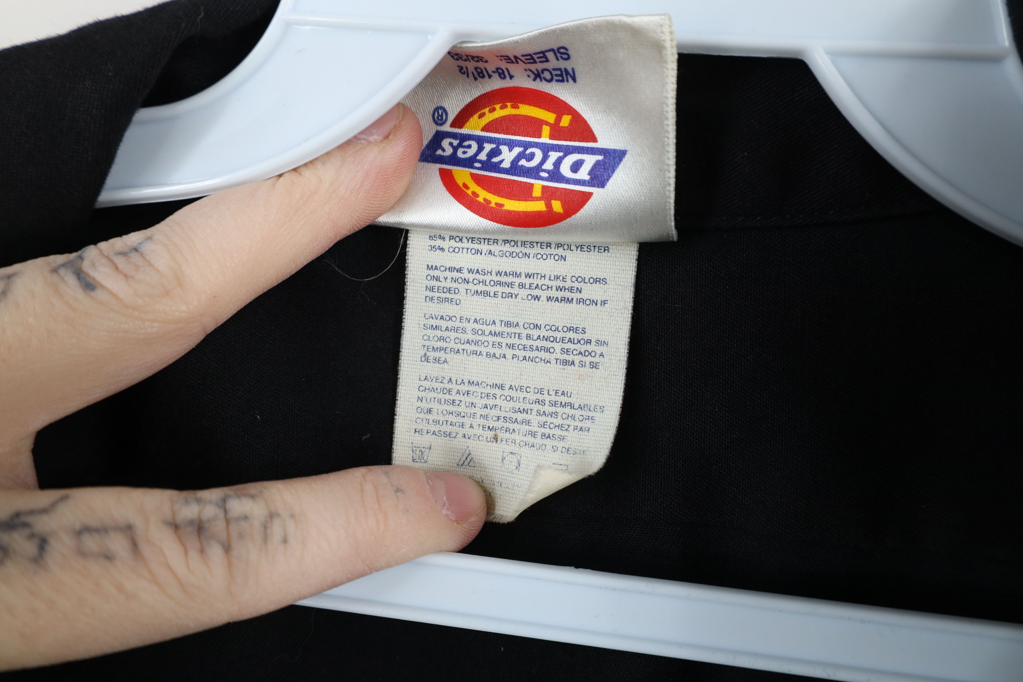 Dickies × Vintage Vintage 90s Dickies Faded Mechanic Workwear Button Shirt USA Size US L / EU 52-54 / 3 - 9 Thumbnail
