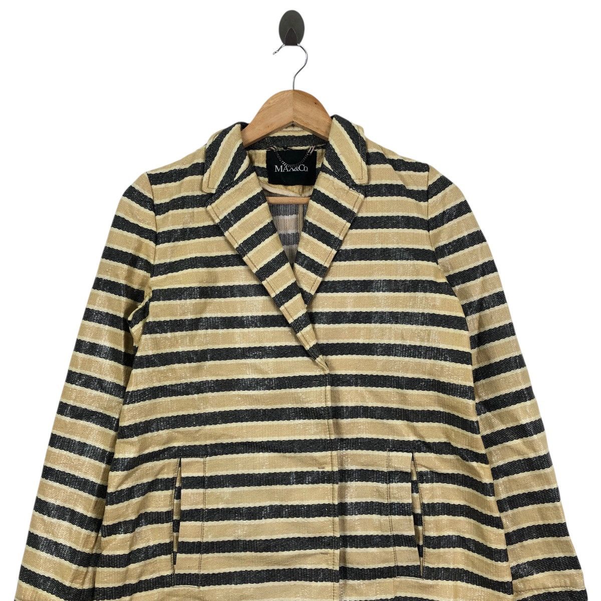 Max Mara MAX MARA MAX & Co Made In Italy Snakeskin Stripe Coat Jacket Size S / US 4 / IT 40 - 2 Thumbnail