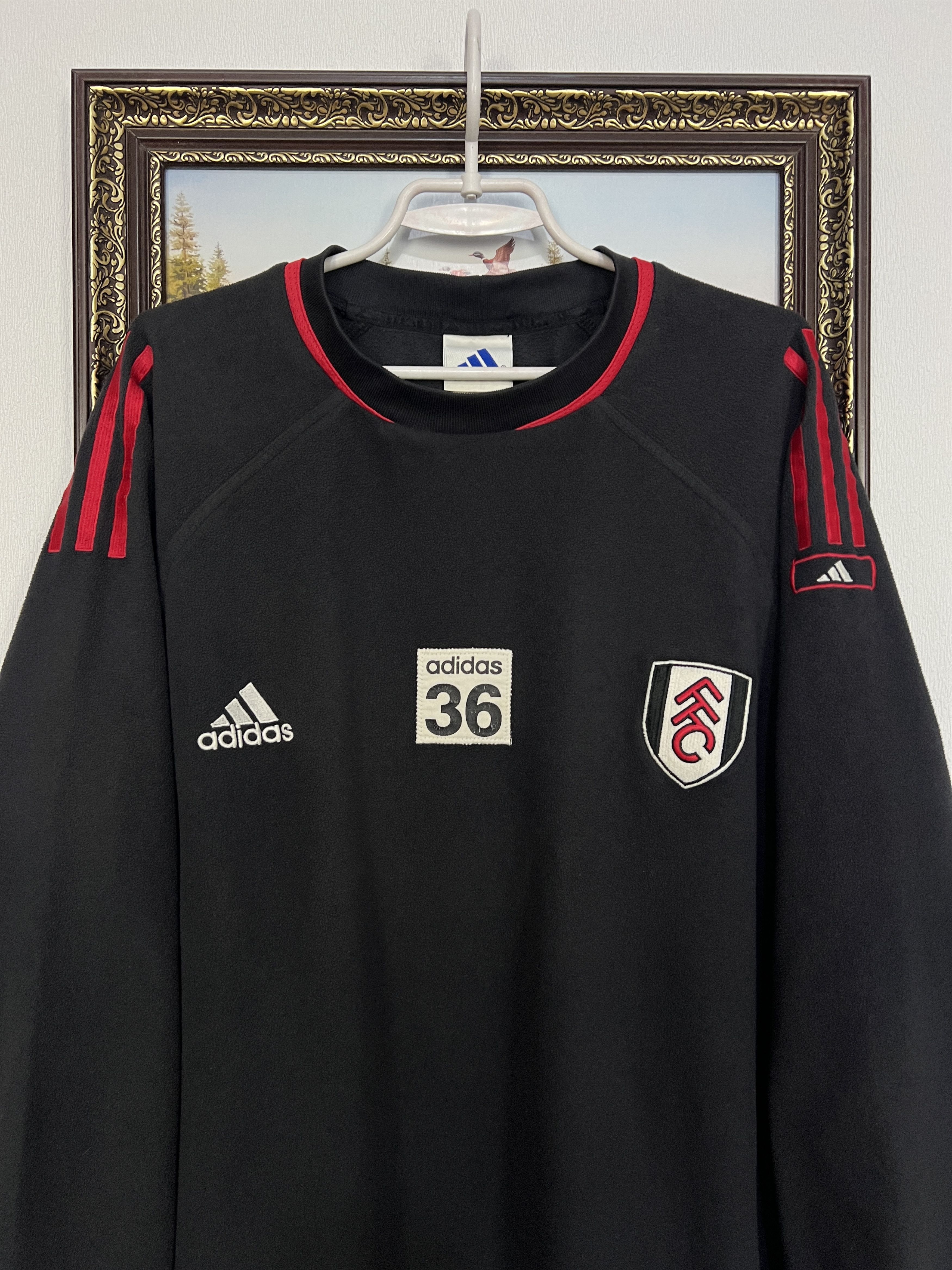 Adidas Fulham Football Fleece Player Issue Sweatshirt Jacket Size US XXL / EU 58 / 5 - 2 Thumbnail