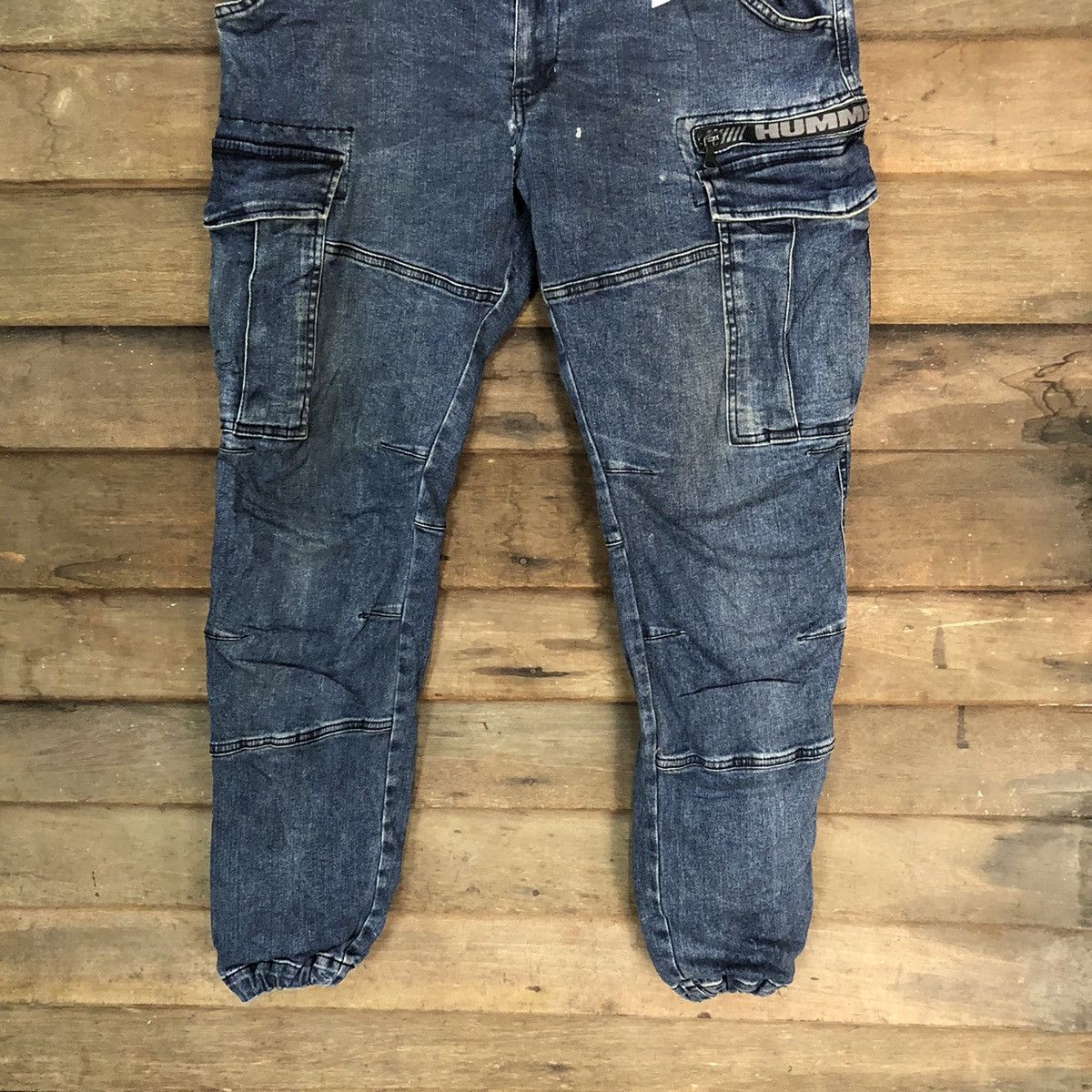 Hummel Hummer Blue Cargo Multipocket tactical denim Pants #7379 Size US 34 / EU 50 - 3 Thumbnail
