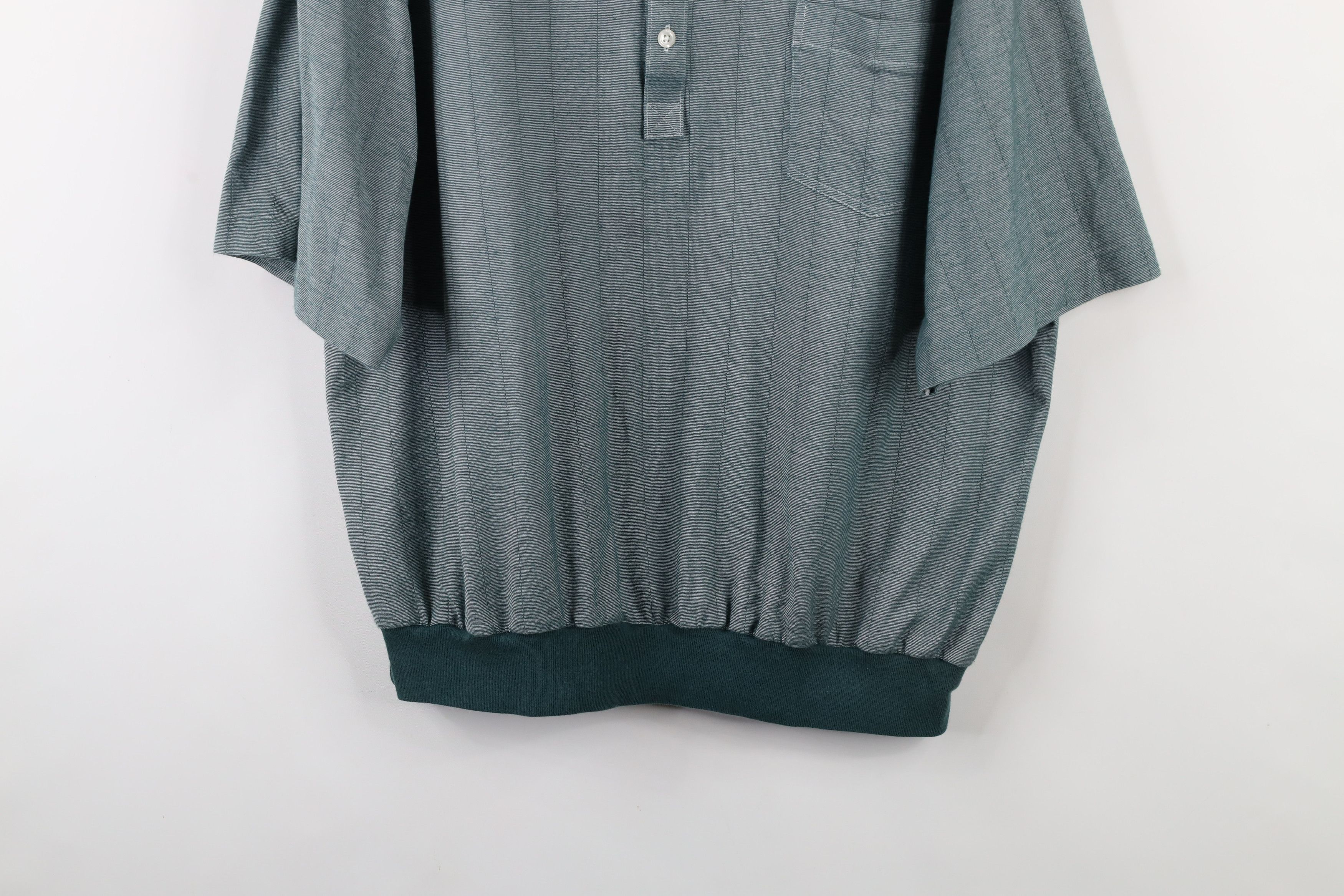 Vintage Vintage 90s Streetwear Knit Pullover Polo Shirt Green Size US L / EU 52-54 / 3 - 3 Thumbnail