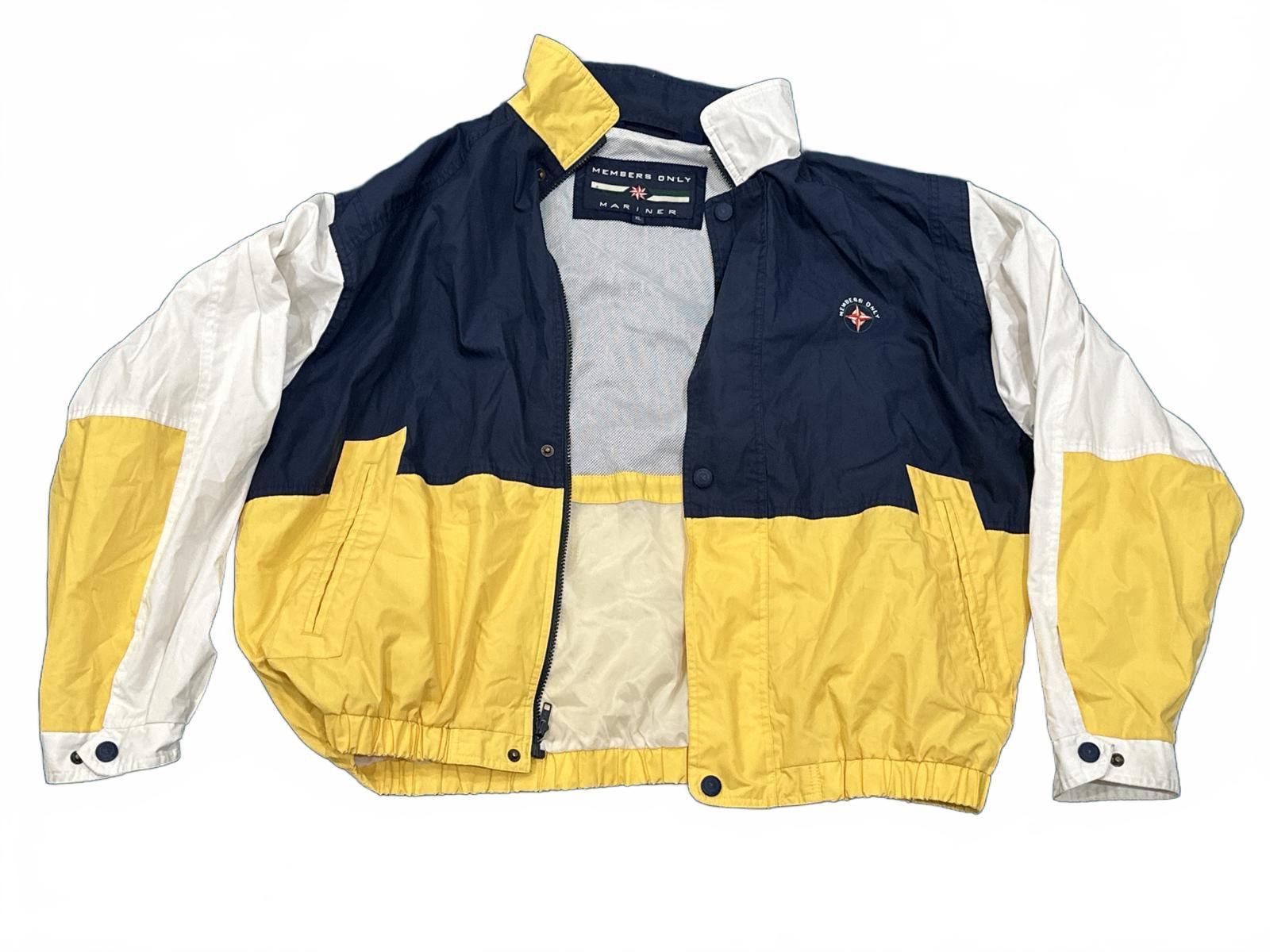 Members Only Men's XL Members Only Mariner Jacket Yellow Windbreaker Size US XL / EU 56 / 4 - 1 Thumbnail