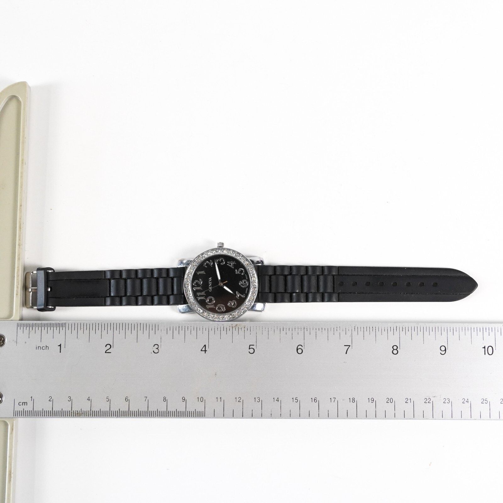 Geneva Geneva Stainless Steel Crystal Watch Bracelet Wristwatch Size ONE SIZE - 5 Thumbnail