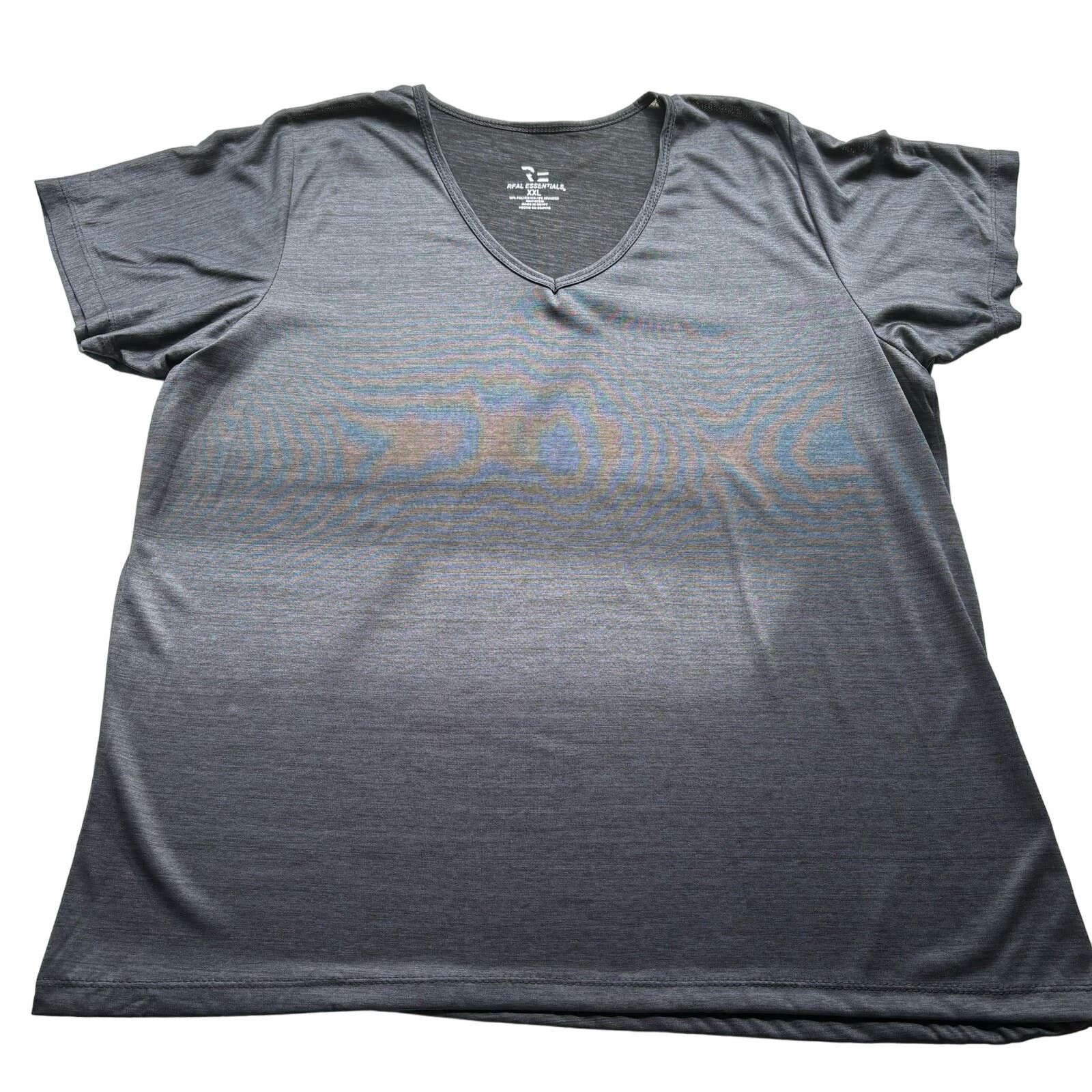 Other RE Real Essentials Charcoal Black Workout Shirt Size XXL NWT Size XXL / US 16-18 / IT 52-54 - 1 Thumbnail