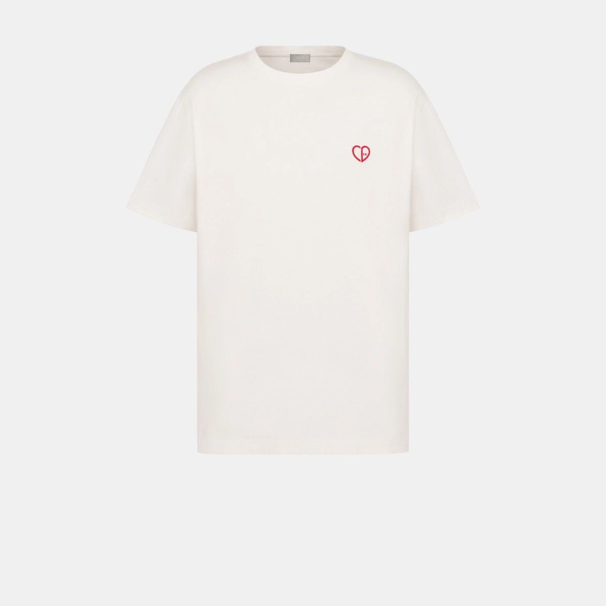 Dior o1bcso1str0226 CD Heart Relaxed-Fit T-Shirt in White Size US L / EU 52-54 / 3 - 1 Thumbnail