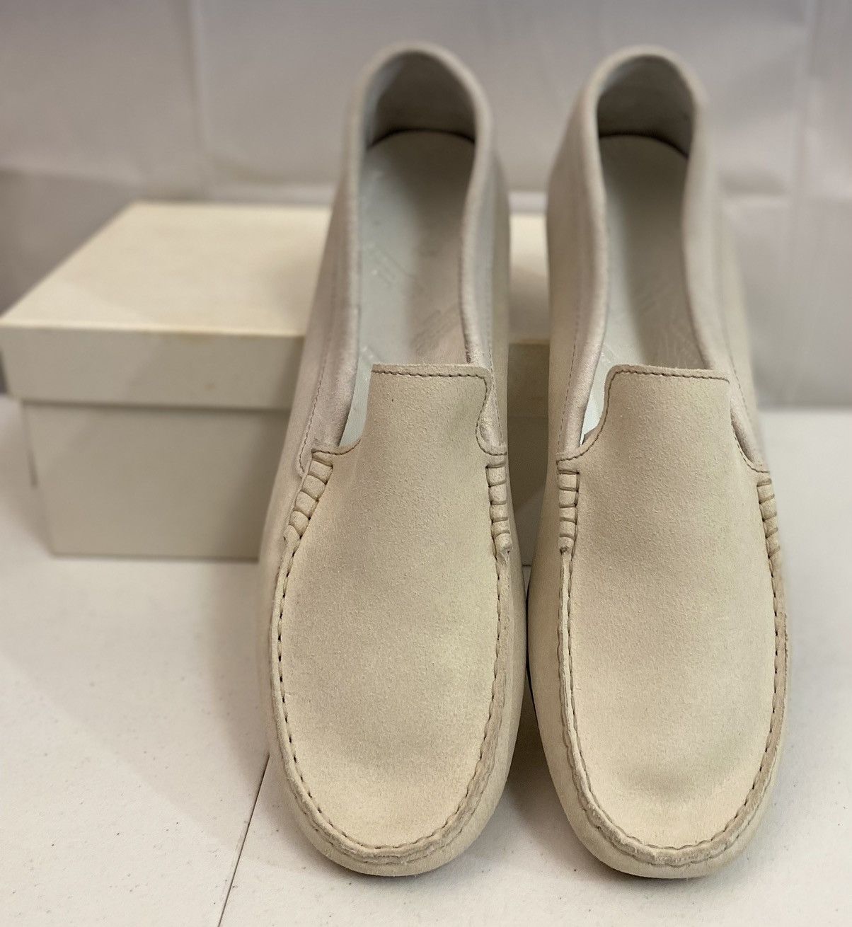 Maison Margiela Maison Margiela 22 🇮🇹 Off White Rubbed Suede Slip On 13 NEW Size US 13 / EU 46 - 6 Thumbnail