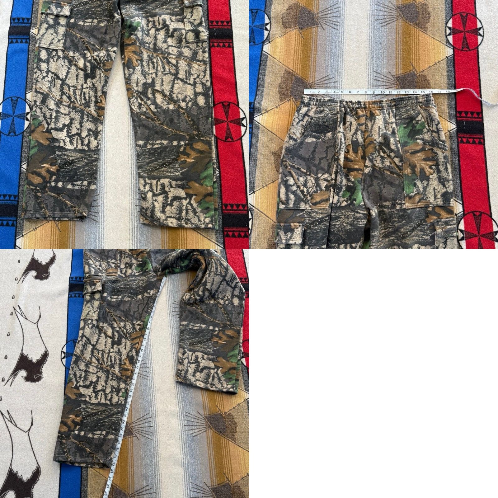 Jerzees VINTAGE Jerzees Outdoors Camo Sweatpants 2XL Men Regular Camouflage Pants Autumn Winter Spring Summer 90s Outdoor Hunting Sports Bootcamp Size US 39 - 8 Thumbnail
