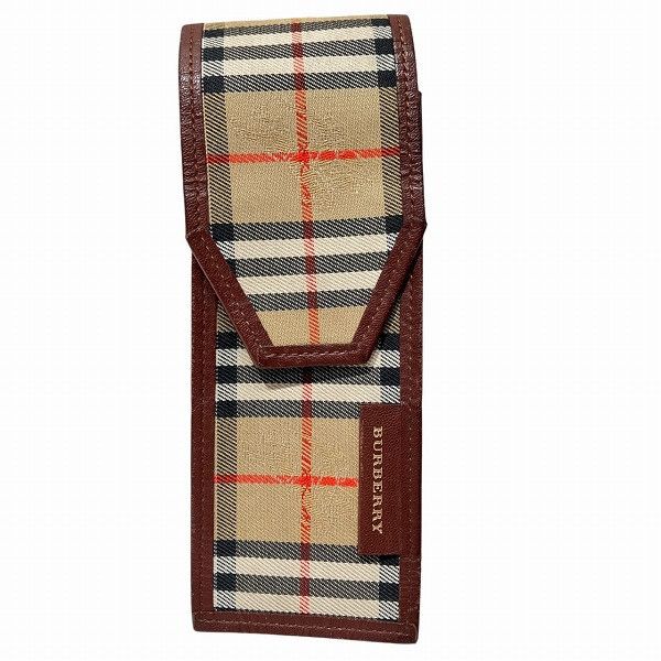 Burberry Burberry Nova Check Leather Canvas Pen Case Leather Pencil case DUTY FREE for USA