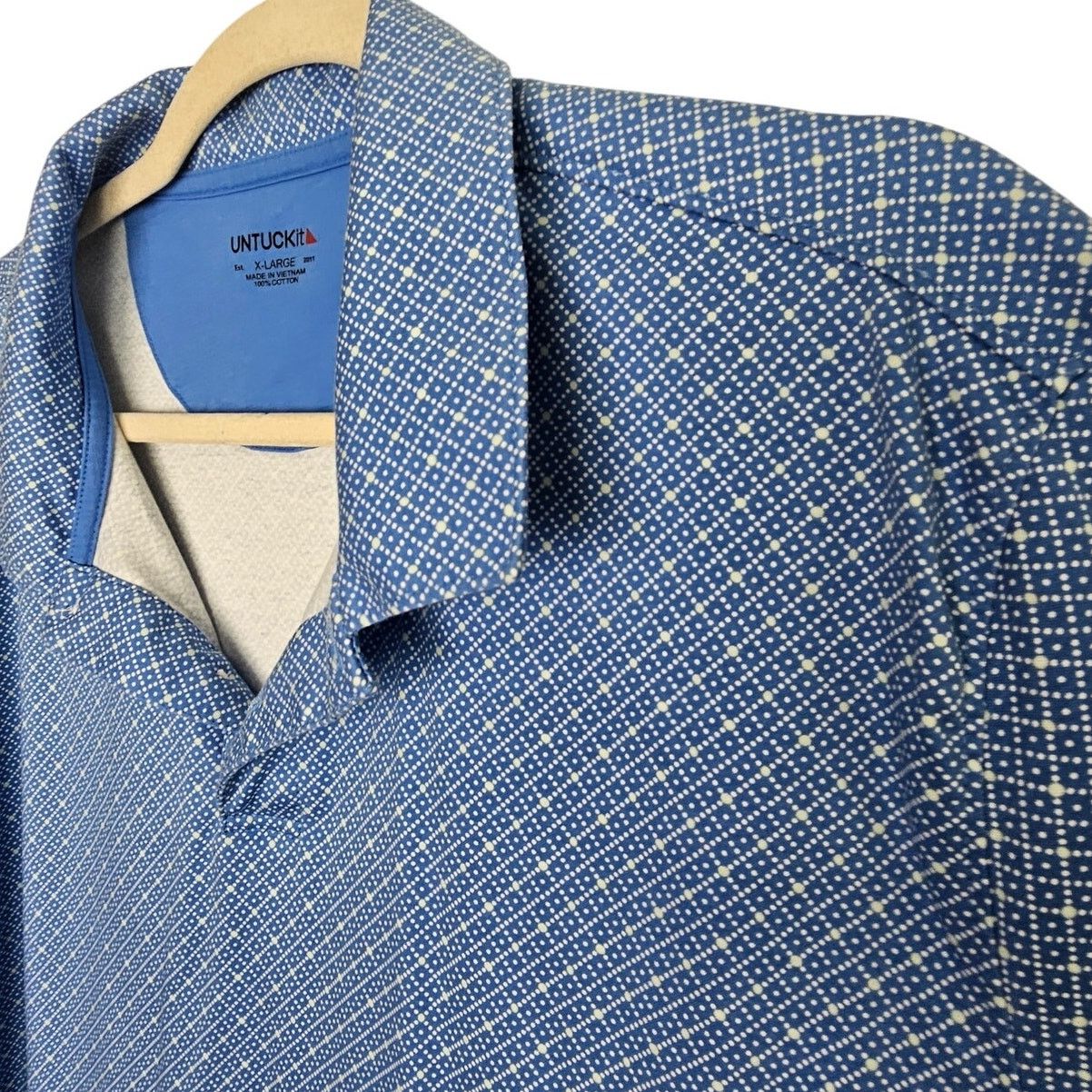 UNTUCKit Untuckit Geometric Print Polo Shirt XL Minimalist Business Size US XL / EU 56 / 4 - 5 Thumbnail