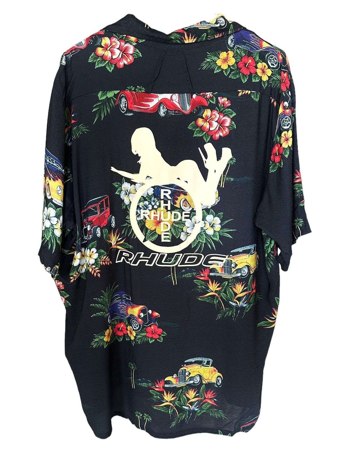 Rhude Rhude Rayon Hawaiian Shirt Hot Rod Girl Size US XL / EU 56 / 4 - 7 Thumbnail