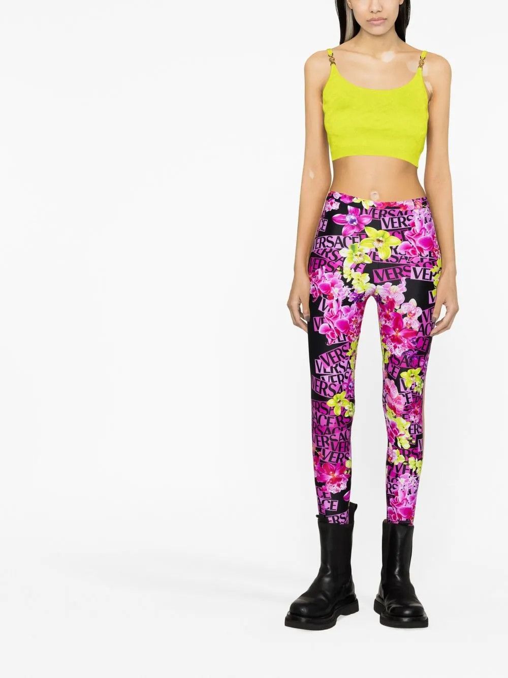 Versace o1y0226 Crop Top in Lime Green Size XS / US 0-2 / IT 36-38 - 2 Thumbnail